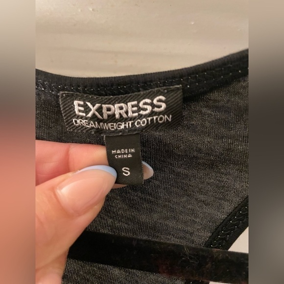 Express Black Racer Back Flowy‎ Tank Top size Small - Picture 5 of 6